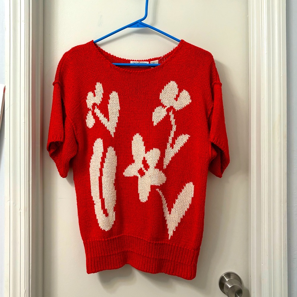 Liz Claiborne Silk Sweater Red